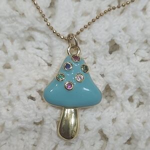Logan Tay Jeweled Mushroom Necklace for Anthropologie